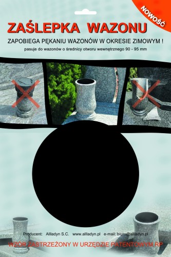 Zaślepka wazonu granitowego