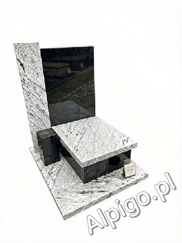 Nagrobek 80x100, "Wiscont + Premium Black".